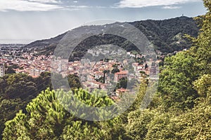 Aerial view of the famous town Carrara