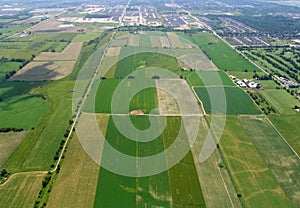 Vista aérea de tierra agricola 