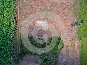 Aerial View Of Farmland, drone view of farmland landscape nature