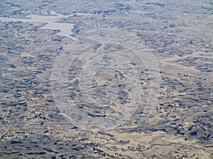 Aerial view of farmland in Ethiopia