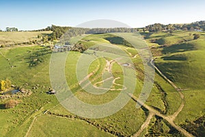 Aerial view of farmland in South Gippsland