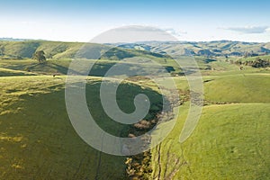 Aerial view of farmland in South Gippsland