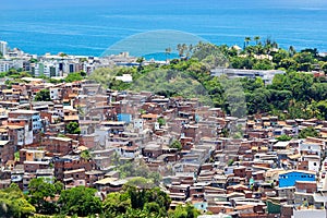 Aerial View of Favela (Shanty Town) in Salvador, Bahia, Brazil photo
