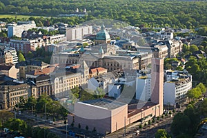 Aerial view of The Federal Administrative Court Bundesverwaltungsgericht in Leipzig