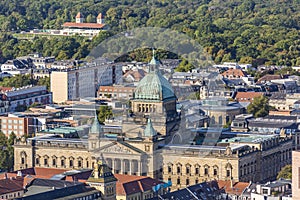 Aerial view of Federal Administrative Court in Leipzig