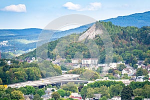 aerial view of the federal road at Siegen Germany photo