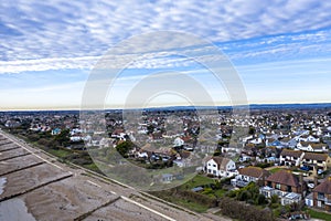 Aerial view of Felpham in Southern England.