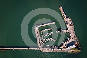 Aerial view of Fenit harbour