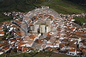 Aerial view of Feria church