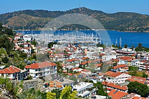 Aerial view of Fethiye, Turkey photo