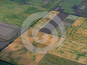 Aerial View Of Fields In Saskatchewan photo