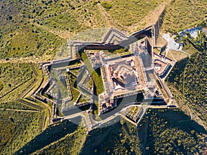 Aerial view of Conde de Lippe Fort, Elvas photo