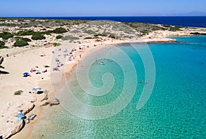 Aerial view of Finikas Beach on Ano Koufonisi photo