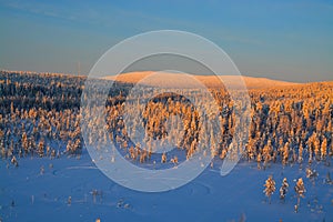 Aerial view of finish lapland