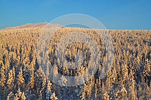 Aerial view of finish lapland