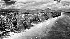 Aerial view of Flic en Flac Beach, Mauritius Island photo