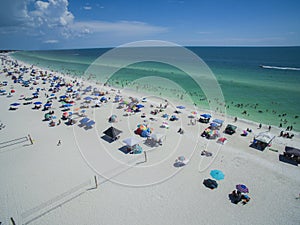 Aerial view of Florida Beach in Summer photo