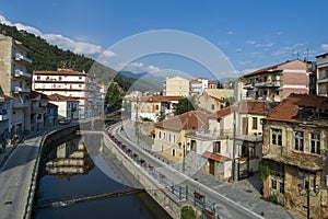 Aerial view of Florina city in northern Greece