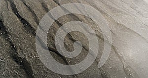 Aerial view flying low within Hverfjall crater