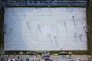 Aerial view of the football park