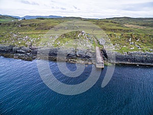 Aerial view of the forgotten pier between Ardfern and Craignish point photo