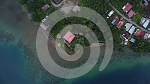 Aerial view of Fort Amsterdam, Ambon, Central Maluku, Indonesia