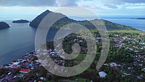 Aerial view of Fort Belgica, Central Maluku, Indonesia. August 11, 2022