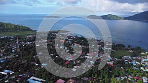 Aerial view of Fort Belgica, Central Maluku, Indonesia. August 11, 2022