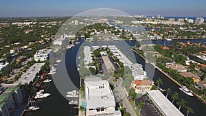 Aerial view of Fort Lauderdale canals