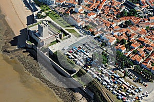 Aerial view Fort Vauban in Fouras, France