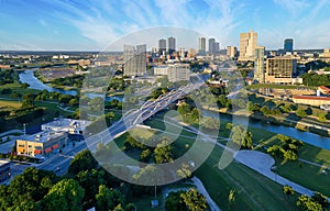 Aerial View of Fort Worth Skyline