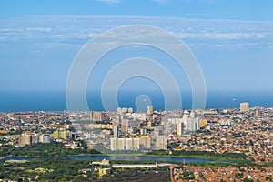 Aerial View of Fortaleza Brasil From Window Plane photo