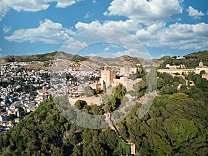 Aerial View Of The Fortress Alhambra In Granada Spain