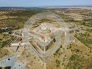 Aerial view of fortress in Elvas, Alentejo, Portugal