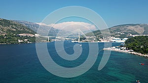 Aerial View Of Franjo Tudman Bridge, Dubrovnik, Croatia