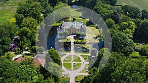 Aerial view of Fraylemaborg, Slochteren, The Netherlands photo