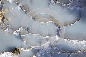 Aerial view of the free thermal baths of Saturnia Italy