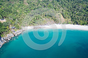 Aerial view of Freedom beach in Phuket