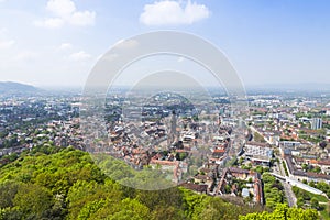 Aerial view of Freiburg im Breisgau, Germany