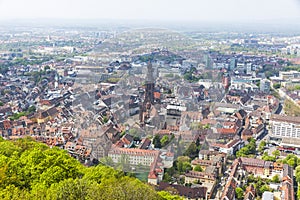 Aerial view of Freiburg im Breisgau, Germany