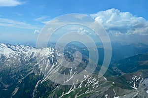 Aerial view of french Alps