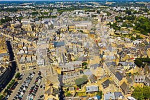 Aerial view of french city Dinan