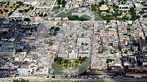 Aerial view of French Quarter, New Orleans, Louisiana