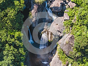 Aerial View of Frog Rock Waterfall