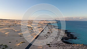 Aerial view of fuerteventura coast photo