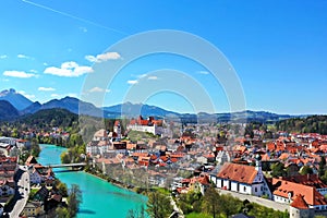 Aerial view of FÃÂ¼ssen am Lech photo