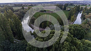 Aerial view of Gaiman, Chubut, Patagonia Argentina