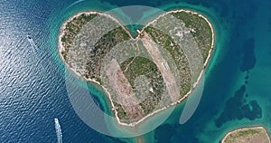 Aerial view of Galesnjak Island, Croatia