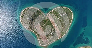 Aerial view of Galesnjak Island, Croatia