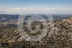 Aerial view of Gallura`s countryside, Sardinia photo